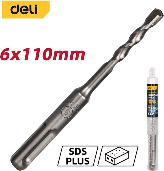 Бур Deli По бетону YS 6x110мм SDS-Plus / EDH-Y06110