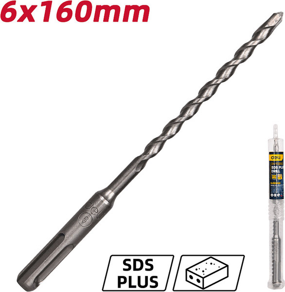 Бур Deli По бетону YS 6x160мм SDS-Plus / EDH-Y06160