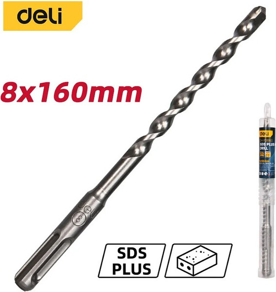 Бур Deli По бетону YS 8x160мм SDS-Plus / EDH-Y08160