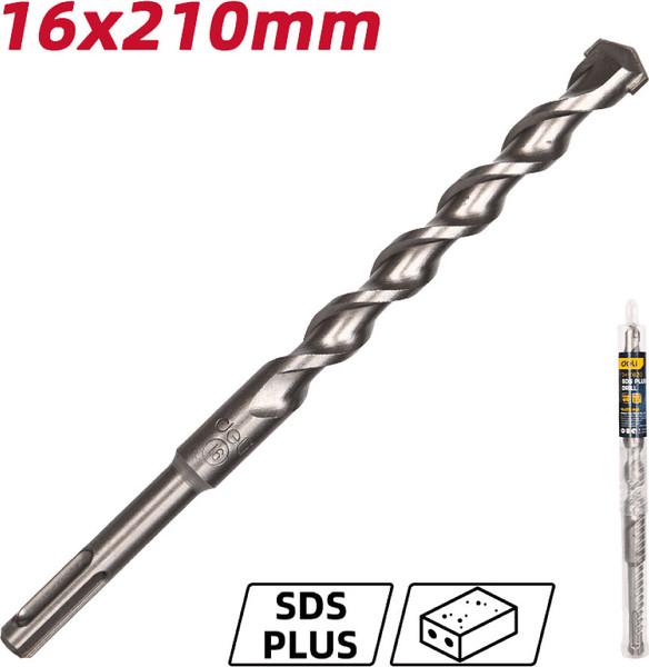 Бур Deli По бетону YS 16x210мм SDS-Plus / EDH-Y16210