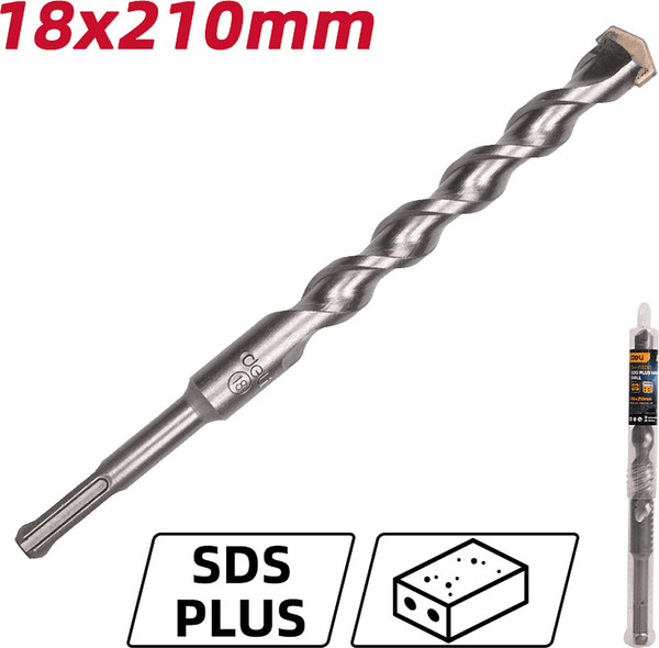Бур Deli По бетону YS 18x210мм SDS-Plus / EDH-Y18210