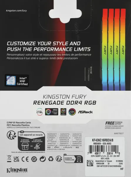 Оперативная память DDR4 Kingston KF436C16RB2A/8