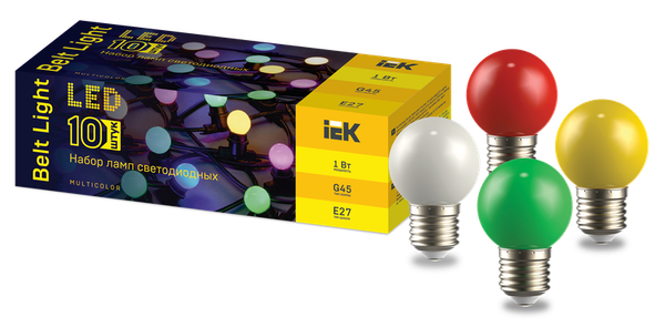 Лампа IEK LLE-G45-1-230-MIX-E27-10