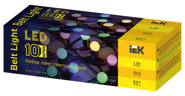 Лампа IEK LLE-G45-1-230-MIX-E27-10