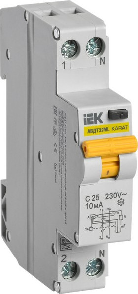 Дифференциальный автомат IEK АВДТ32ML тип A С25 10мА / MVD12-1-025-C-010-A - фото