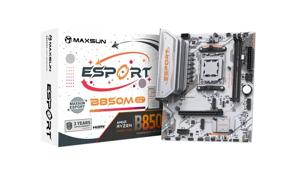 Материнская плата Maxsun MS-eSport B850M WIFI Ice - фото