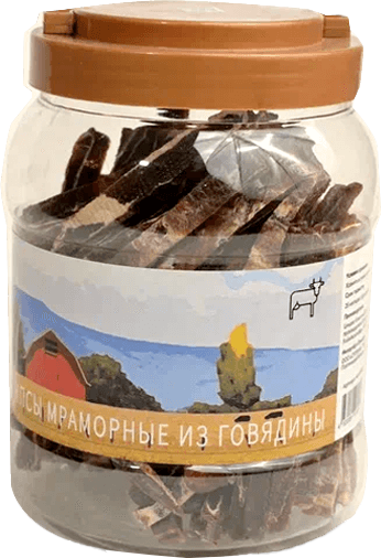 Лакомство для животных Nord Farm Стрипсы мраморные из говядины / NF-TR008 - фото