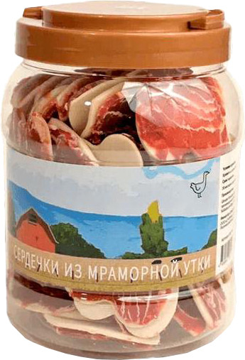 Лакомство для собак Nord Farm Сердечки из мраморной утки / NF-TR015 - фото