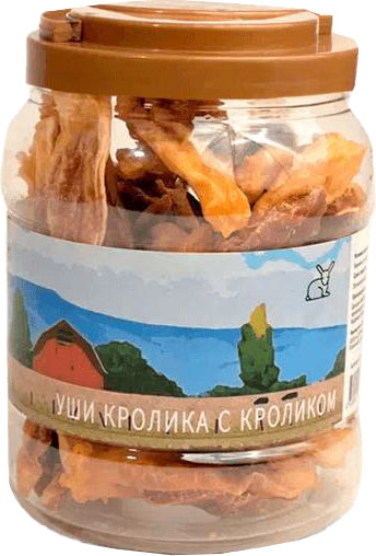 Лакомство для собак Nord Farm Уши кролика с кроликом / NF-TR063 - фото