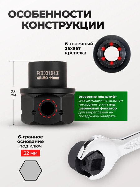 Набор головок слесарных RockForce RF-50151-BV30