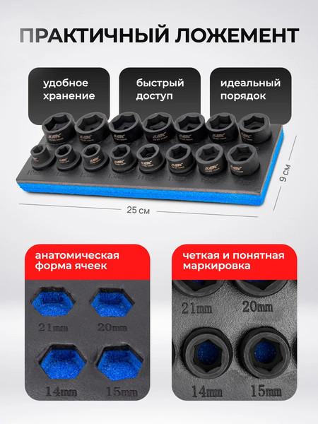 Набор головок слесарных JBC JBC-50151-BV30
