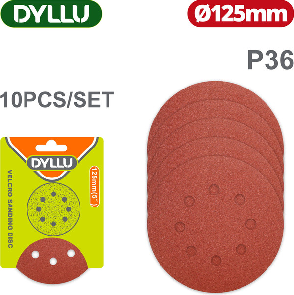 Набор шлифлистов DYLLU 125мм P36 DTZA5111