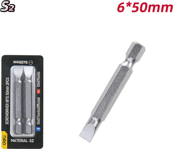 Набор бит Deli SL6x50мм / EDL501005