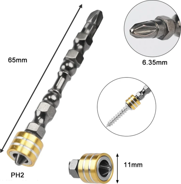 Набор бит Deli PH2x65мм / EDL255065