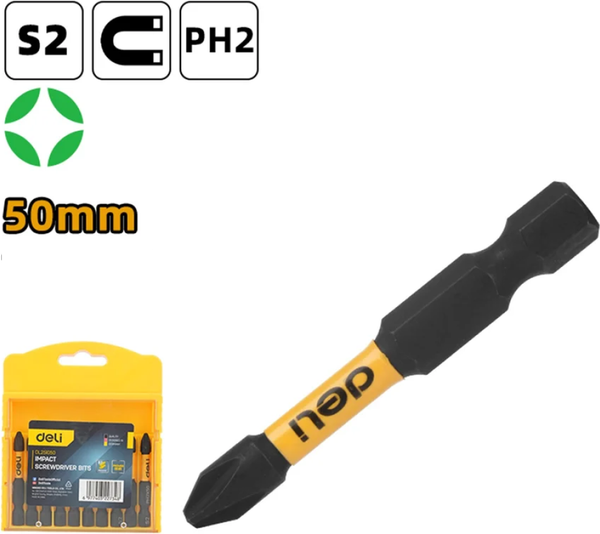 Набор бит Deli PH2x50мм / EDL251050