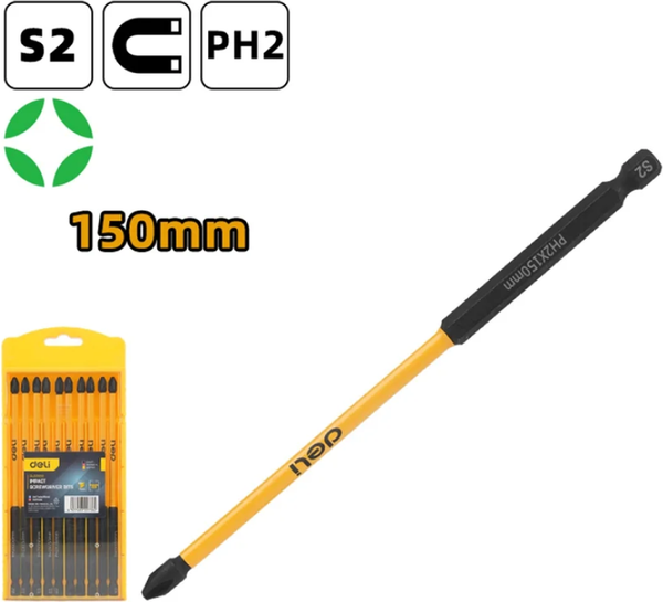 Набор бит Deli PH2x150мм / EDL251150