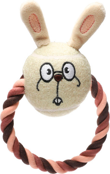 Игрушка для собак Triol Союзмультфильм Мяч-кролик с веревкой / 12141307 - фото