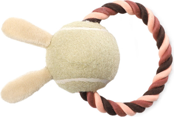 Игрушка для собак Triol Союзмультфильм Мяч-кролик с веревкой / 12141307