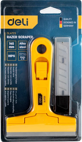 Скребок малярный Deli Со сменными лезвиями / EDL4723