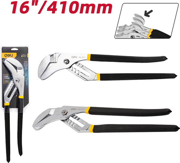 Клещи переставные Deli EDL2616