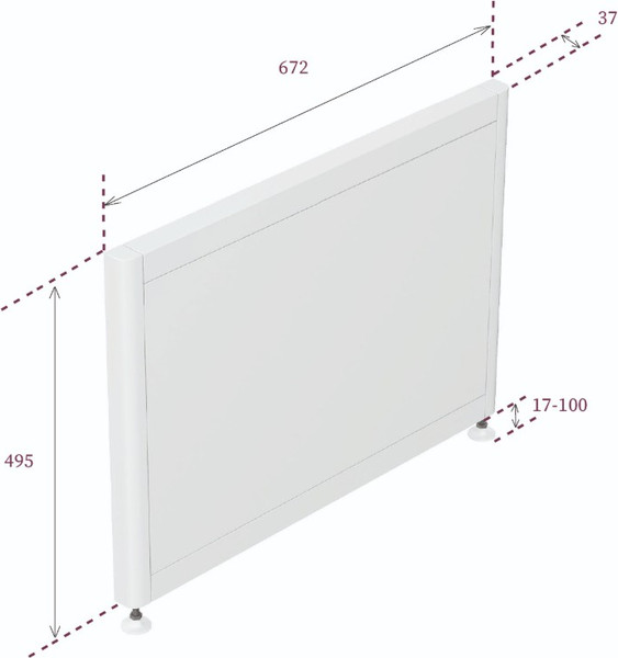 Экран для ванны Onika Боковой 70 / 527001