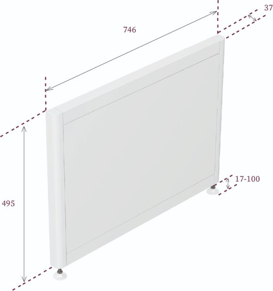 Экран для ванны Onika Боковой Нова/Эко 75 / 527502