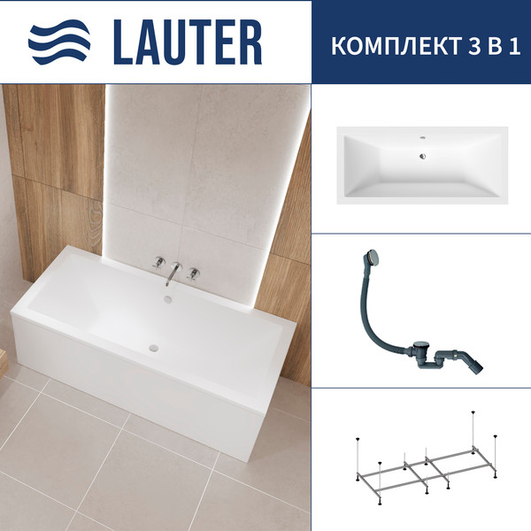 Ванна акриловая Lauter Oasis 180 / 21203080 - фото