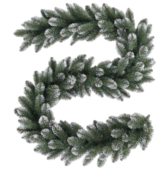 Гирлянда еловая Maxy Poland С белыми концами СуперЛюкс - фото