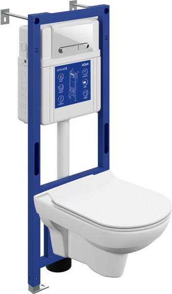 Унитаз подвесной с инсталляцией Cersanit City DPL EO Slim + Aqua 40 Smart M / 69313