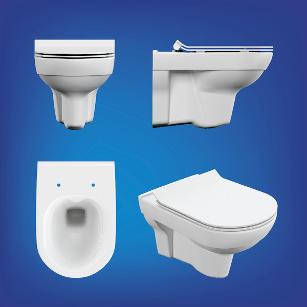 Унитаз подвесной с инсталляцией Cersanit City DPL EO Slim + Aqua 40 Smart M / 69313