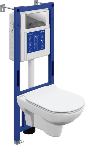 Унитаз подвесной с инсталляцией Cersanit City DPL EO Slim + Aqua 40 Smart M / 69331