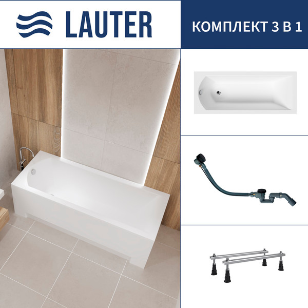 Ванна акриловая Lauter Amelia 170 / 21204070 - фото