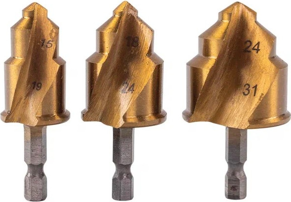 Набор сверл Vira 15-19/18-24/24-31мм для полипропиленовых труб PPR / 551404 - фото