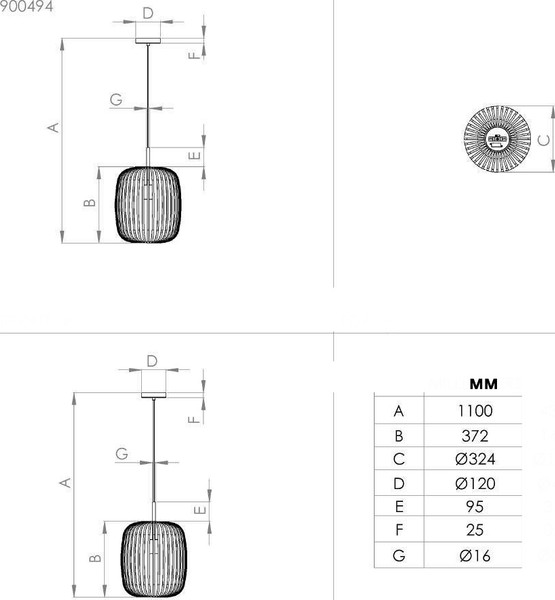 Потолочный светильник Eglo Romazzina 900494