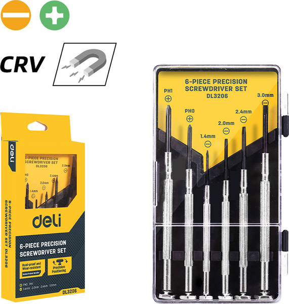 Набор отверток Deli EDL3206