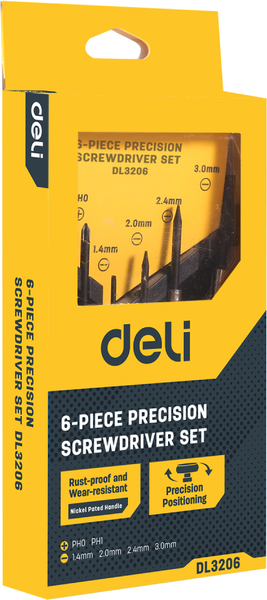 Набор отверток Deli EDL3206