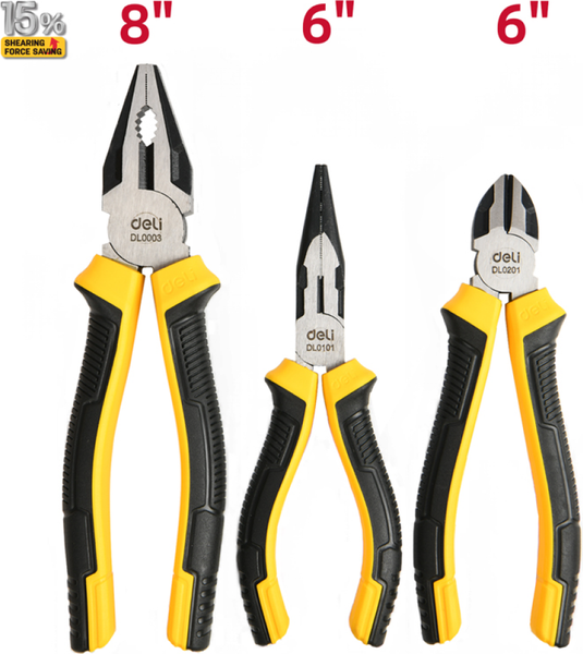 Набор губцевого инструмента Deli EDL0003-3