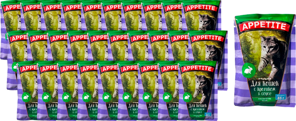 Влажный корм для кошек APPETITE Кролик в соусе - фото
