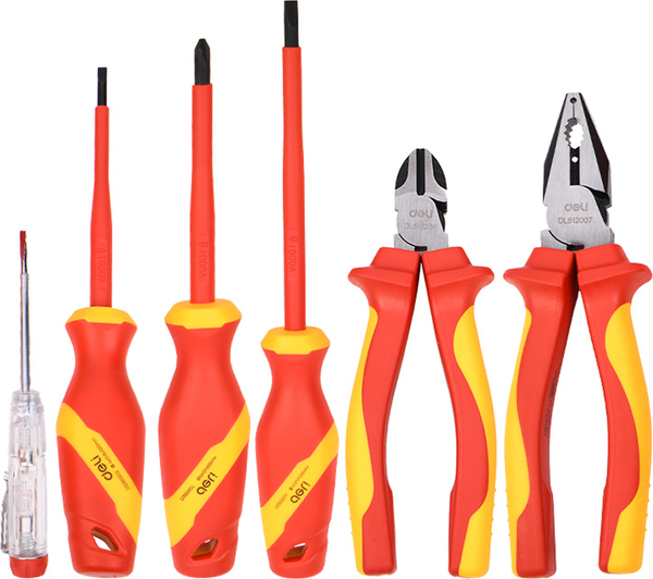 Универсальный набор инструментов Deli Диэлектрический / EDL512006T - фото