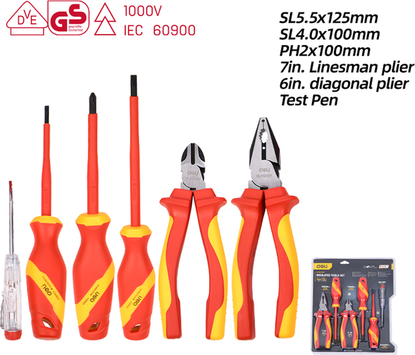 Универсальный набор инструментов Deli Диэлектрический / EDL512006T