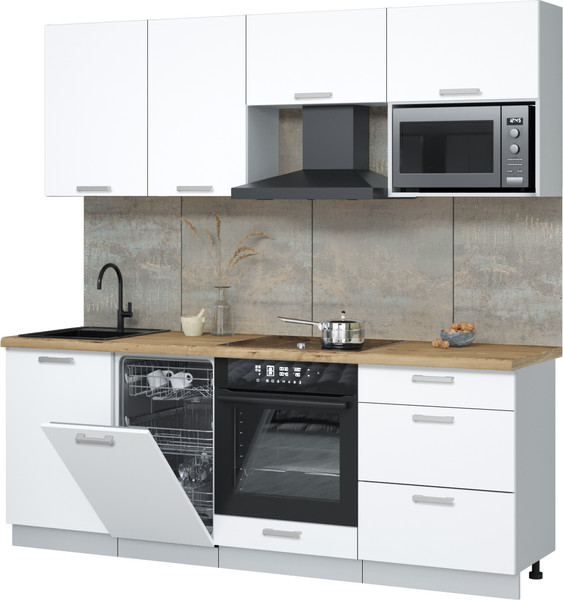 Кухонный гарнитур Интерлиния Мила Лайт 2.15-ПМ4  - фото