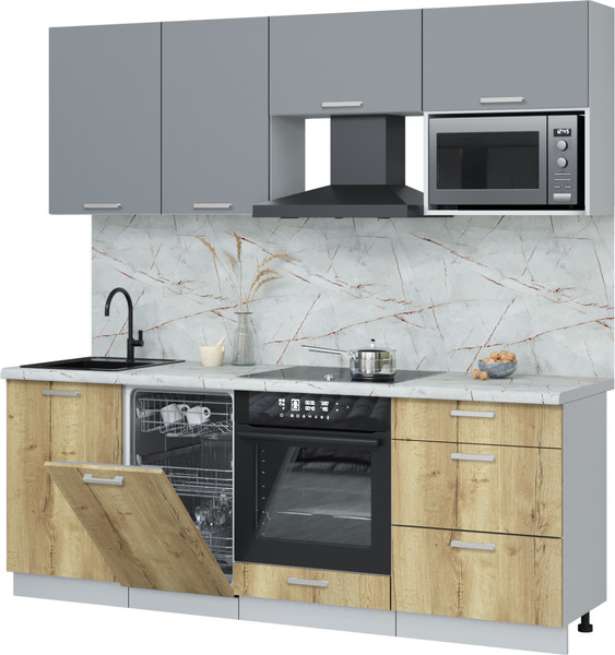 Кухонный гарнитур Интерлиния Мила Лайт 2.15-ПМ4  - фото