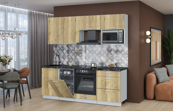 Кухонный гарнитур Интерлиния Мила Лайт 2.15-ПМ4 