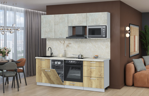 Кухонный гарнитур Интерлиния Мила Лайт 2.15-ПМ4 