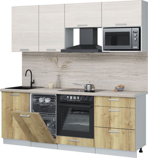 Кухонный гарнитур Интерлиния Мила Лайт 2.15-ПМ4  - фото