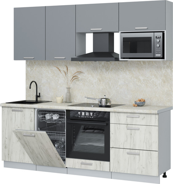 Кухонный гарнитур Интерлиния Мила Лайт 2.15-ПМ4  - фото