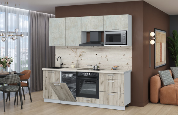 Кухонный гарнитур Интерлиния Мила Лайт 2.15-ПМ4 