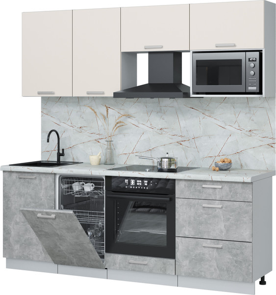 Кухонный гарнитур Интерлиния Мила Лайт 2.15-ПМ4  - фото