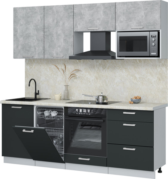 Кухонный гарнитур Интерлиния Мила Лайт 2.15-ПМ4  - фото