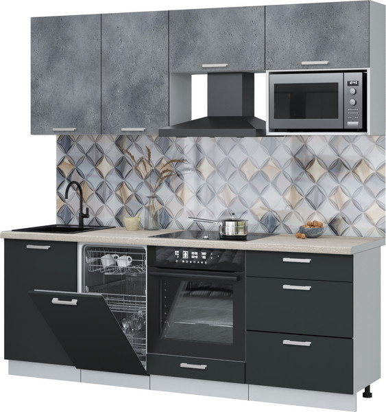 Кухонный гарнитур Интерлиния Мила Лайт 2.15-ПМ4  - фото